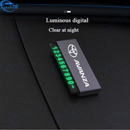 For Toyota Avanza Car New Metal Car Parking Number Plate High-end in-car Moving Card Digital Moving 