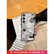Black Cartoon Soft Case Samsung A55 A07 A56 A17 A26 A15 A16 A06 A32 S24 Ultra S24 Fe S22 Ultra A36 S