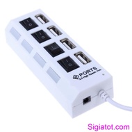 4-port socket-shaped USB Hub (White)