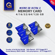 G-POWER Micro SD Ultra 3 – 4GB/8GB/16GB/32GB/64GB/128GB | Waterproof & Shockproof Memory Card