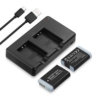 NB-13L Battery 2 Pack Replacement Li-ion Batteries and USB Dual Charger Set Compatible with PowerSho