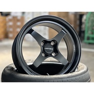 NEW 15X7J Lenso Mag Rim (set of 4) Black 4X100 for City Jazz Vios Yaris Myvi Mazda 2