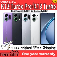 OPPO K13 Turbo Pro / Turbo Snapdragon 8s Gen4 Dimensity 8450 6.8" 7000mAh 80W Dual SIM Smartphone