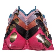 (3 Pcs) A Cup Bra Wire Free Bra / Fema A317 Women's Bra 2 hooks size 34 - 40