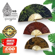 Small batik Fan 14cm/17cm/screen Printing batik Fan