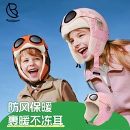 Kids Thermal Pilot Hat with Goggles | Winter Windproof Fur Aviator Helmet for Boys Girls