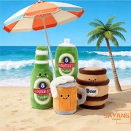 Cartoon Tsingtao Beer Plush Toy - Funny Summer BBQ Doll for Kids Gift
