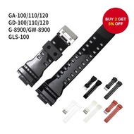 New Black Resin Strap for Casio G-shock Ga-100 Ga140 Gd-100 G-8900 Men's Glossy Tpu Sport Waterproof