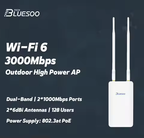 2025 NEW 3000M Wi-Fi6 Outdoor AP/Router High Power Long Range Outdoor Wireless AP Wifi 6 AX3000 Dual