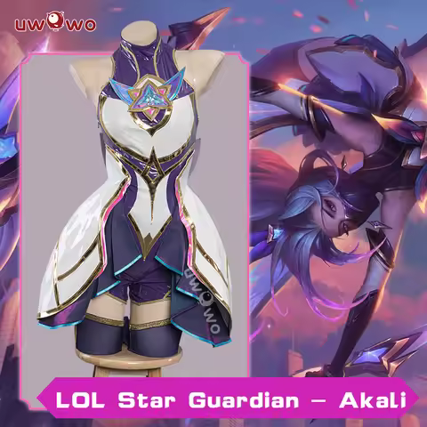 IN STOCK UWOWO Star Guardian Akali Cosplay Game League of Legends/LOL SG Akali Cosplay Halloween Cos