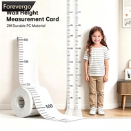 FOREVERGO 2M Wall Height Measurement Card Durable PVC Material Height Chart Writeable Removable Grow