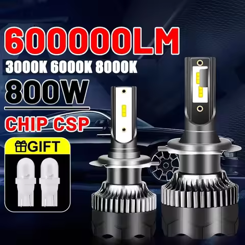 H4 LED Headlight 600000LM 800W CSP LED H7 H1 H11 H8 9005 9006 HB3 HB4 H9 3000K 6000K 8000K 2PCS Fog 