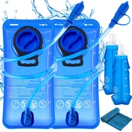 4 Pcs Hydration Bladder Including 2 Pcs 2L Water Bladder for Hiking Backpack 2 Pcs 500ml Soft Collap