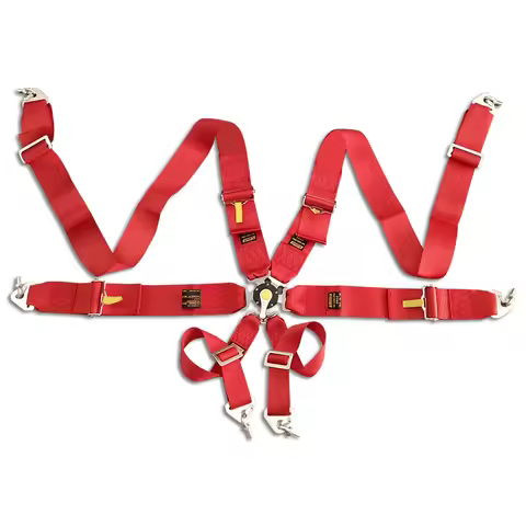 2pcs 6 Point 3"Tuning Seat Belts Safety Belt Seat Harness With Camlock FIA 2026 (blue Red Black ) SB