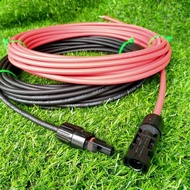 สายโซล่าเซลล์ PV1-F 4mm.  สายไฟต่อแผงโซล่าเซลล์ สำหรับชุดนอนนา สีแดงกับสีดำ 2 เส้น หัว MC4 พร้อมหางปลา สายไฟโซล่าเซลล์ 5M Red/Black