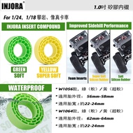 [Cool Wheel Shop] INJORA 1.0 inch Silicone Lining Small/Large (Yellow/Green), 4 Pcs