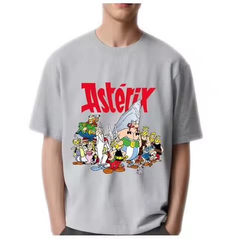 Asterix and Obelix team T Shirt Men Tshirt Streetwear Casual Printing Funny Graphic Women Short Slee