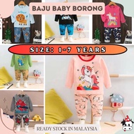 [ Baju Baby Borong ] 1y-6y year Baju Budak Lelaki Perempuan Baby kids long Sleeve Shirt &amp; Pant Cotton Clothing C4278