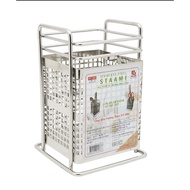 Sta Ami Korean square stainless steel spoon and chopsticks holder ST 486 (L9cm*W9cm*H13.5cm)