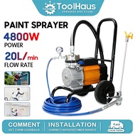 4800W Portable Electric High Pressure Airless Sprayer Latex Wall Roof Paint Spraying Machine Electri