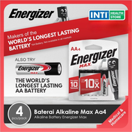 Energizer | Baterai Alkaline Max AA4 | Alkaline Battery Energizer Max