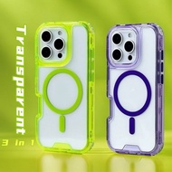Fluorescent Colorful 3 IN 1 Detachable Phone Case For iPhone 16 Pro Max 11 12 13 14 15 Pro Max 16 Pl