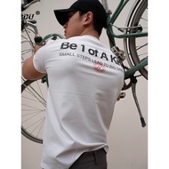 GTAL American Style 26SS Cool Feeling Short-Sleeved Men's Summer White Ink Printed Solona Cuffs Fitn
