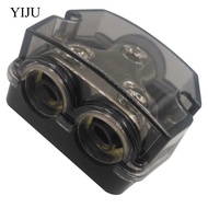 [YIJU] 2-Way Power /Ground Wire Distribution, 0-Gauge*1 Inputs 0-Gauge*2 Outputs
