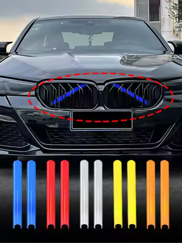 2pcs Car Front Grille Trim Strips V Brace M Sport Bar Decoration For BMW F30 F32 F33 F34 F36 F20 F21