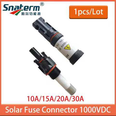 Waterproof 1000v 10A/15A/20A/30A dc Solar fuse Connectors fusible holder with Inline Fuse for Solar 
