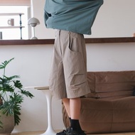 Bay Area灣區口袋挺棉料六分褲 - 2色- 灣區深米