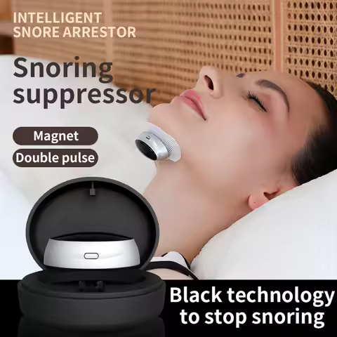 Muscle Trainer for Snoring - Dual Pulse Anti-Snoring Device Snore Stopper to Relieve Sleep Apnea Ens