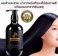 【กำจัดผมหงอก ไม่ต้องย้อมผม】 แชมพู 500ml สิ่งประดิษฐ์ป้องกันผมร่วง เพิ่ม Polygonum multiflorum Essenc