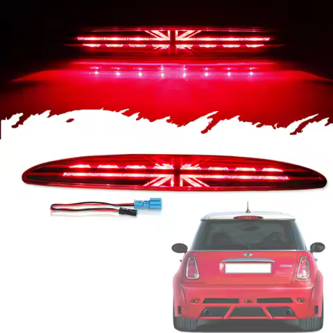 1PC Car Union Jack logo LED Lights High Mount Third 3rd Brake Assembly For MINI Cooper R50 R53 1st G