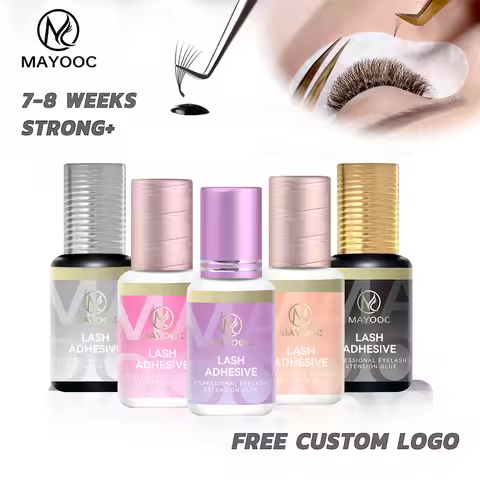 MAYOOC Fast Dry Strong Eyelash Extension Glue 5ml Adhesive 7-8 Weeks Non Odor False Lash Glue Makeup