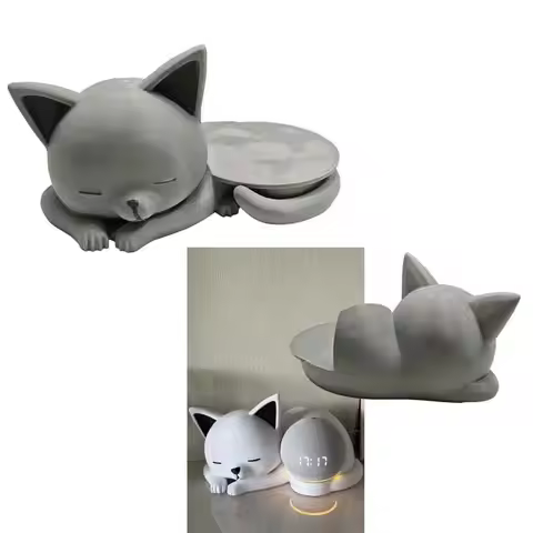 for Echo Dot Cat Shape Stand Holder 3D Printed PLA+ Desktop Organizer for Echo Dot Cute Speaker Home