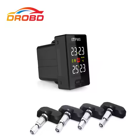 Tire Pressure Alarm Careud U912 With 4 Internal Sensors Tyre Monitoring System Car TPMS PSI/BAR Tool