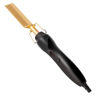【CC】 2 1 Hot Comb Electric Hair Curler Wet Dry Use Flat Irons Heating