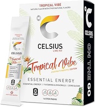 CELSIUS On The Go TROPICAL VIBE, Sugar Free Energy Drink Mix (14 Sticks per Pack)