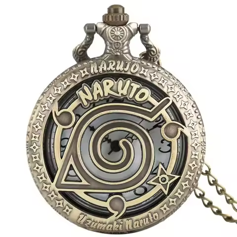 Anime Narutos Retro Pocket Watch for Man Child Peripherals Gift 47mm Quartz Flap Pocket Watch Studen