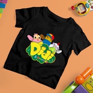 Baju Kids Didi and Friend T-shirt fashionable  cute  Casual 100%Cotton Round Neck Top for Boys and G
