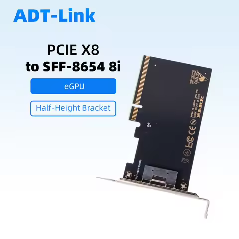 PCIE X8 X16 To SFF-8654 8i X8 External Graphics Card eGPU Adapter Card Pci-e X8 X16 for Graphics Doc