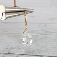 天然寶石耳環　水晶