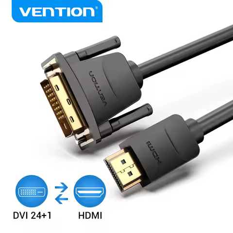 Vention HDMI to DVI Cable Bi-direction HDMI Male 24+1 DVI-D Male Adapter 1080P Converter for Xbox HD