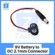 UTM Zappee 9V Battery to DC 2.1mm Connector (10cm)