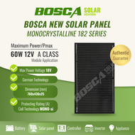 BOSCA Monocrystalline Solar Panel 5 YEAR WARRANTY MONO 60W 120W 180W 240W 330W 12V Solar module cell