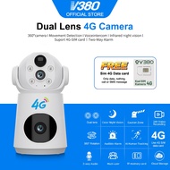 V380 PRO Wireless CCTV Battery Powered 8MP Dual Lens 4g Camera CCTV Night Vision 360 Rotation IP Wif