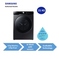 Samsung WD21T6500GV/SP Front Load Combo 21kg Washer + 12kg Dryer | AI Wash with Sensors for optimal cleaning