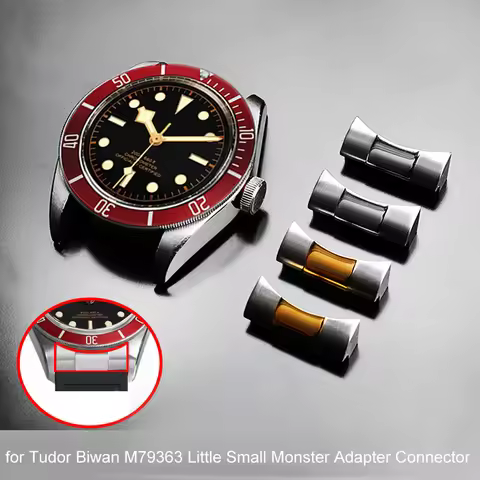 20mm 21mm 22mm Rubber Strap Curved Stainless Steel Head End Link for Tudor Biwan M79363 Little Small