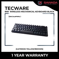 TECWARE B68 WIRELESS MECHANICAL KEYBOARD BLACK (GATERON YELLOW/BROWN)